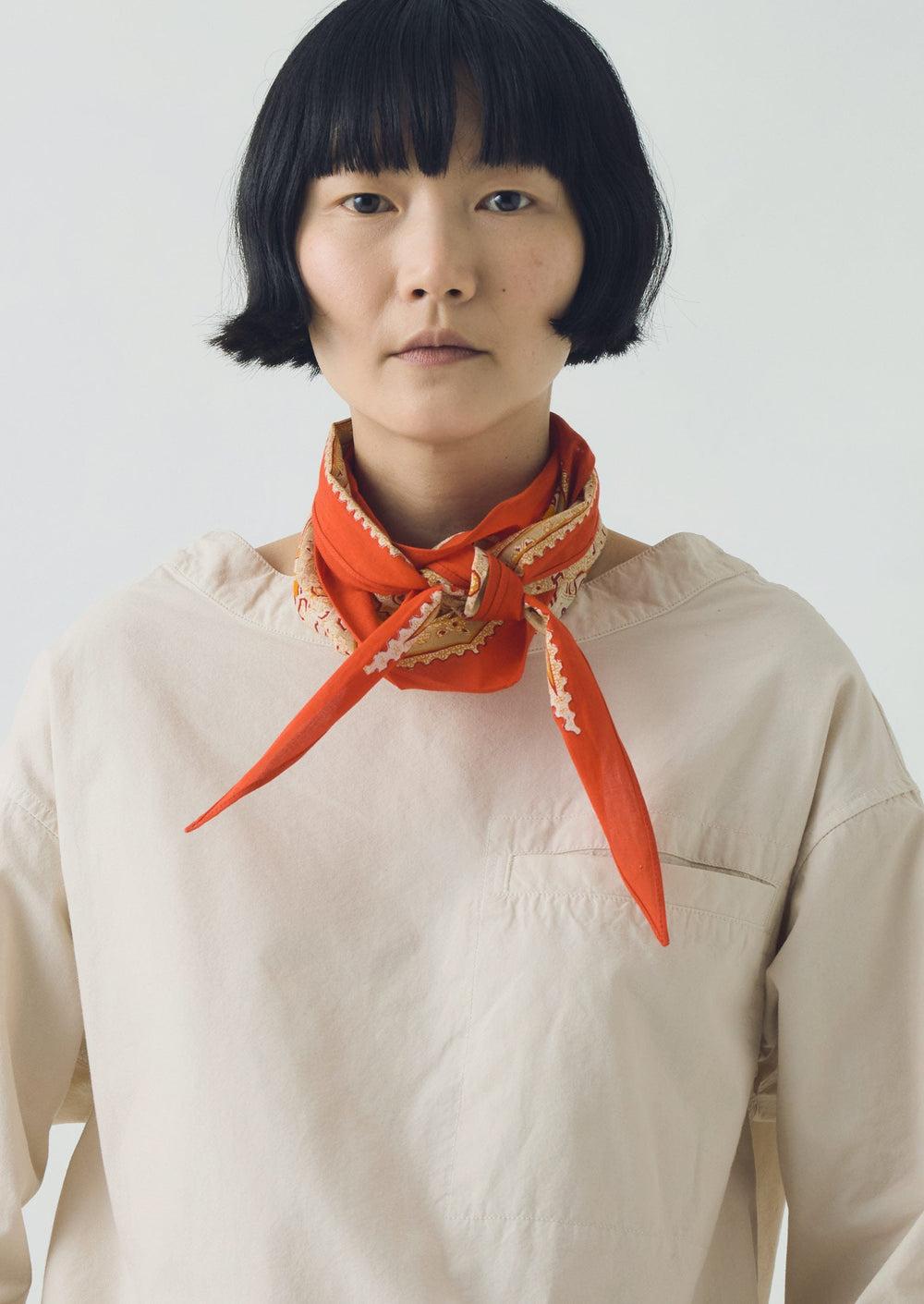 Paisley Print Cotton Bandana | Nasturtium Product Image