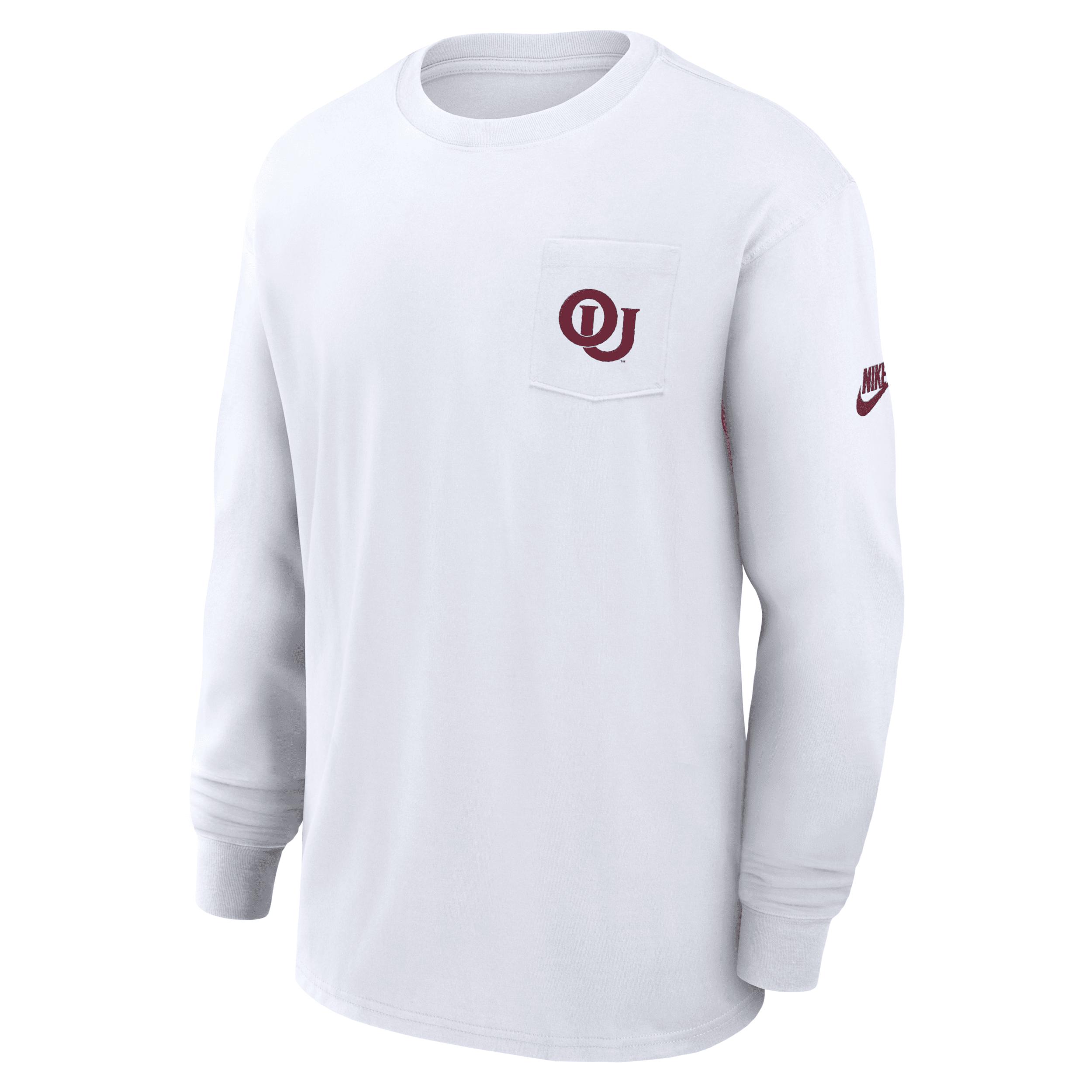 Oklahoma Sooners Legacy Max90 Pocket Nike Mens College Long-Sleeve T-Shirt | 01ND10AOKV-DHV Product Image