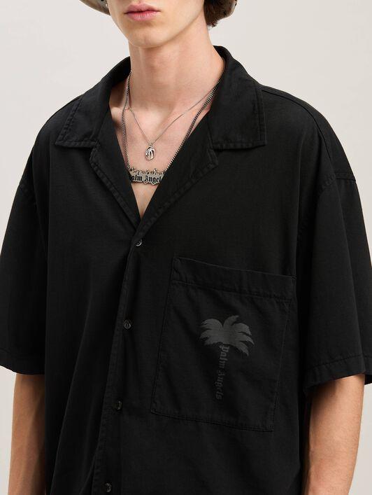 Palm dyed bowling shirt Product Image