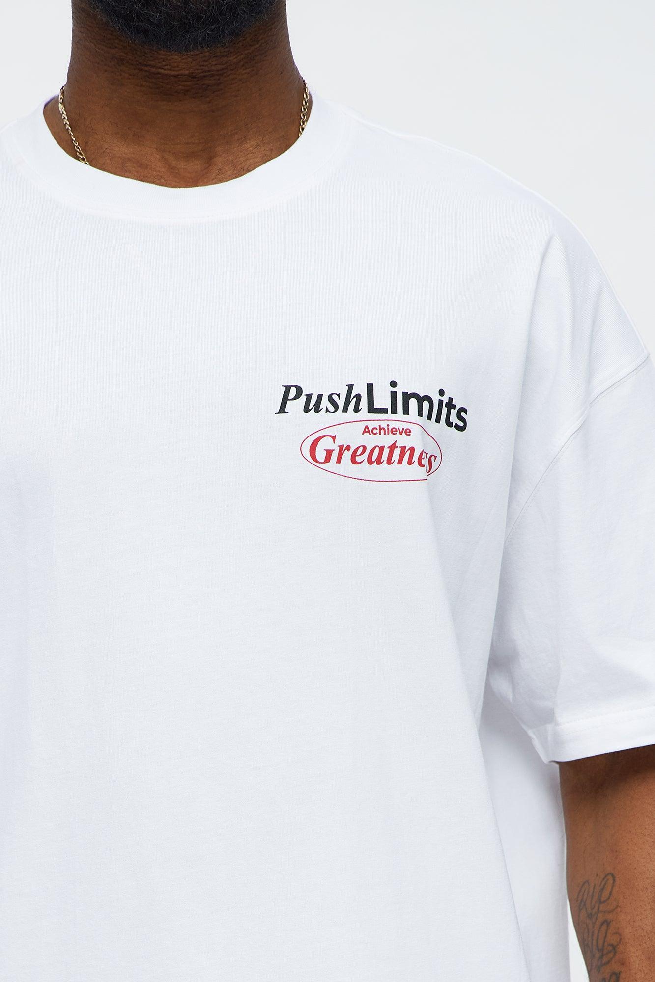 Push Limits Oversized Short Sleeve Tee - White Male Product Image