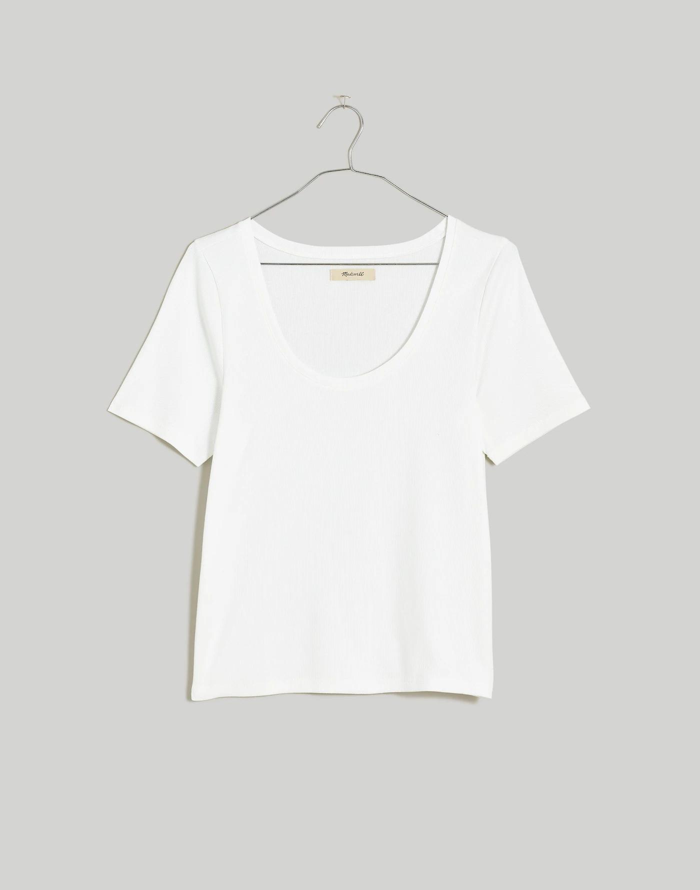 Supima® Rib Scoopneck Tee Product Image