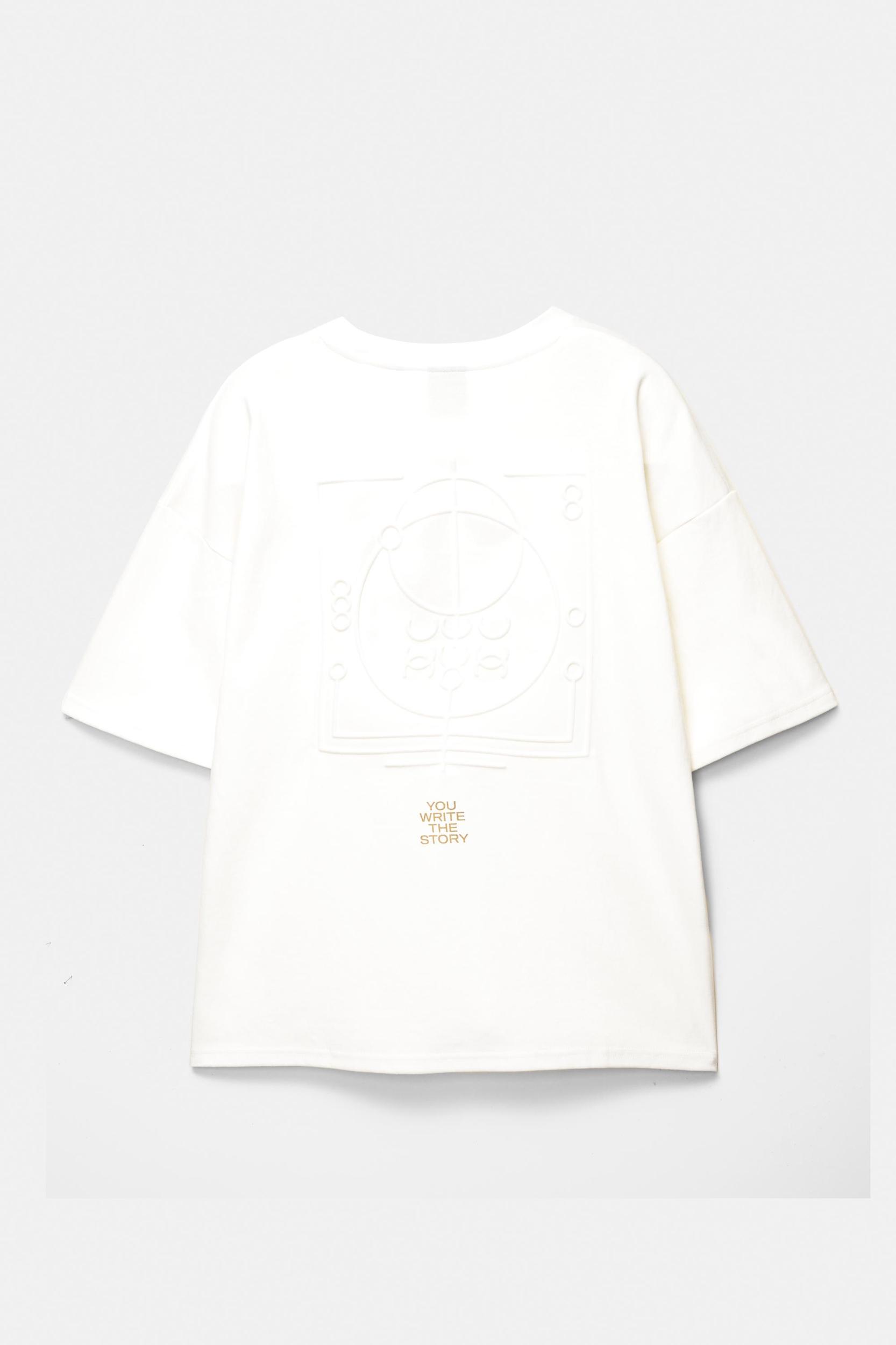 Short sleeve sweatshirt with graphic Product Image