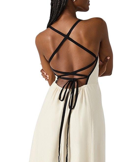 Steve Madden Riyan Square Neck Midi Dress Product Image