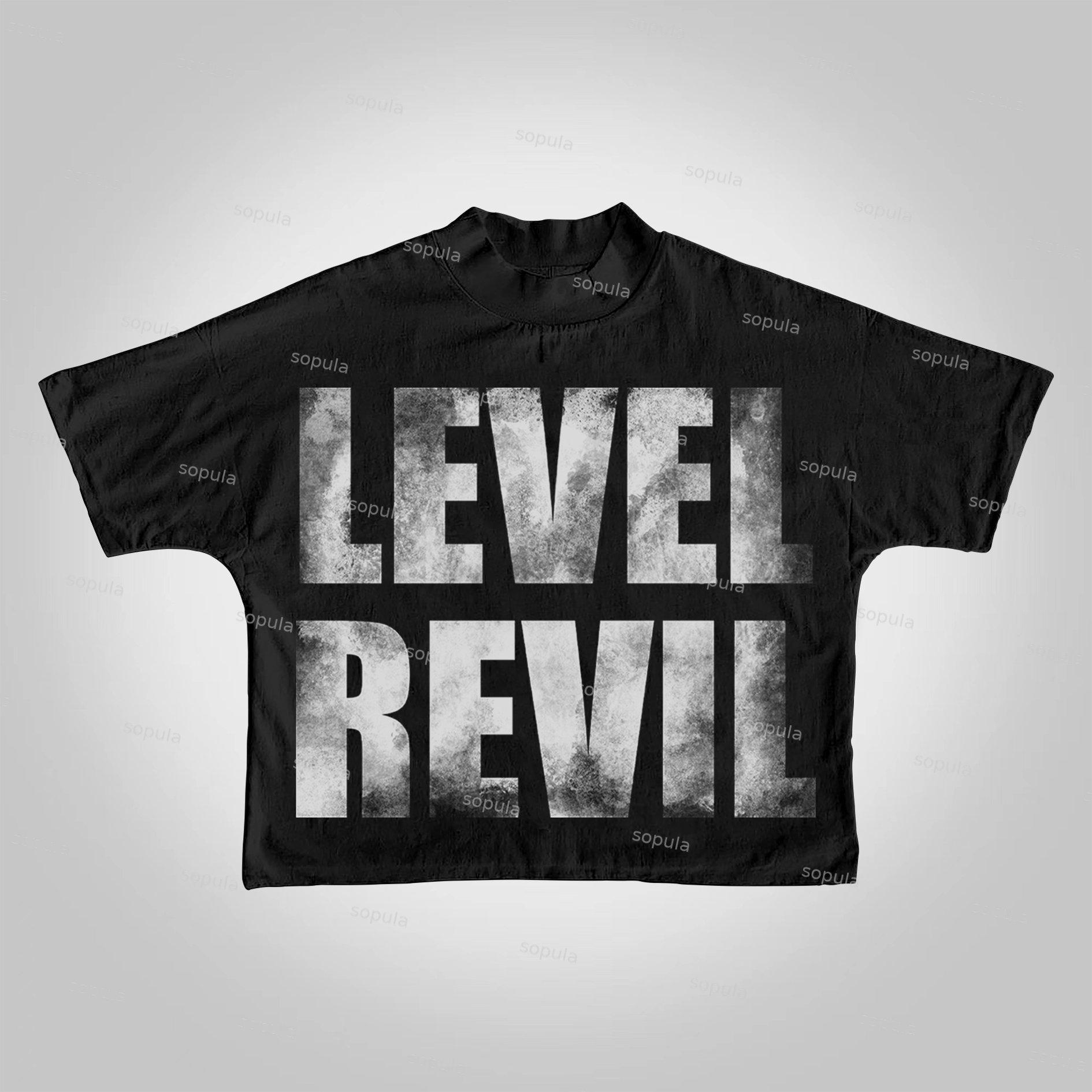 Sopula Level Revil Vintage Slogan Graphics Cropped T-Shirts Product Image