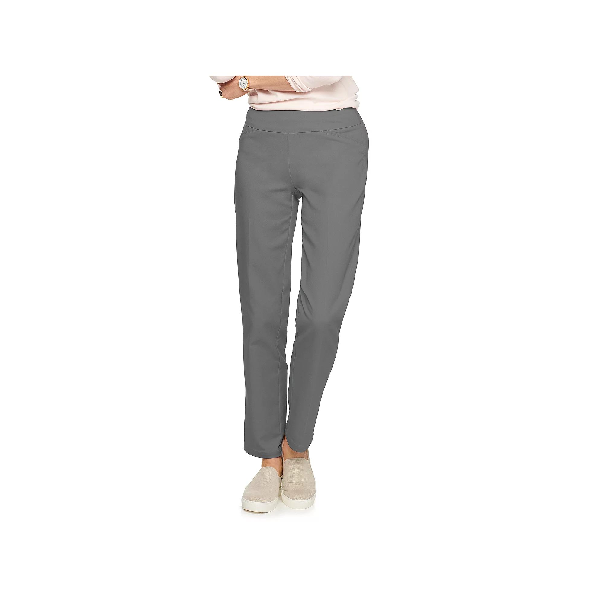 Women's Croft & Barrow® Effortless Stretch Pull-On Straight-Leg Pants,  Product Image