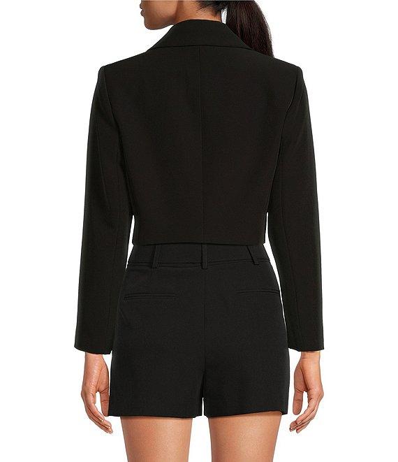 Gianni Bini Sadie Cropped Long Sleeve Notch Lapel Coordinating Blazer Product Image