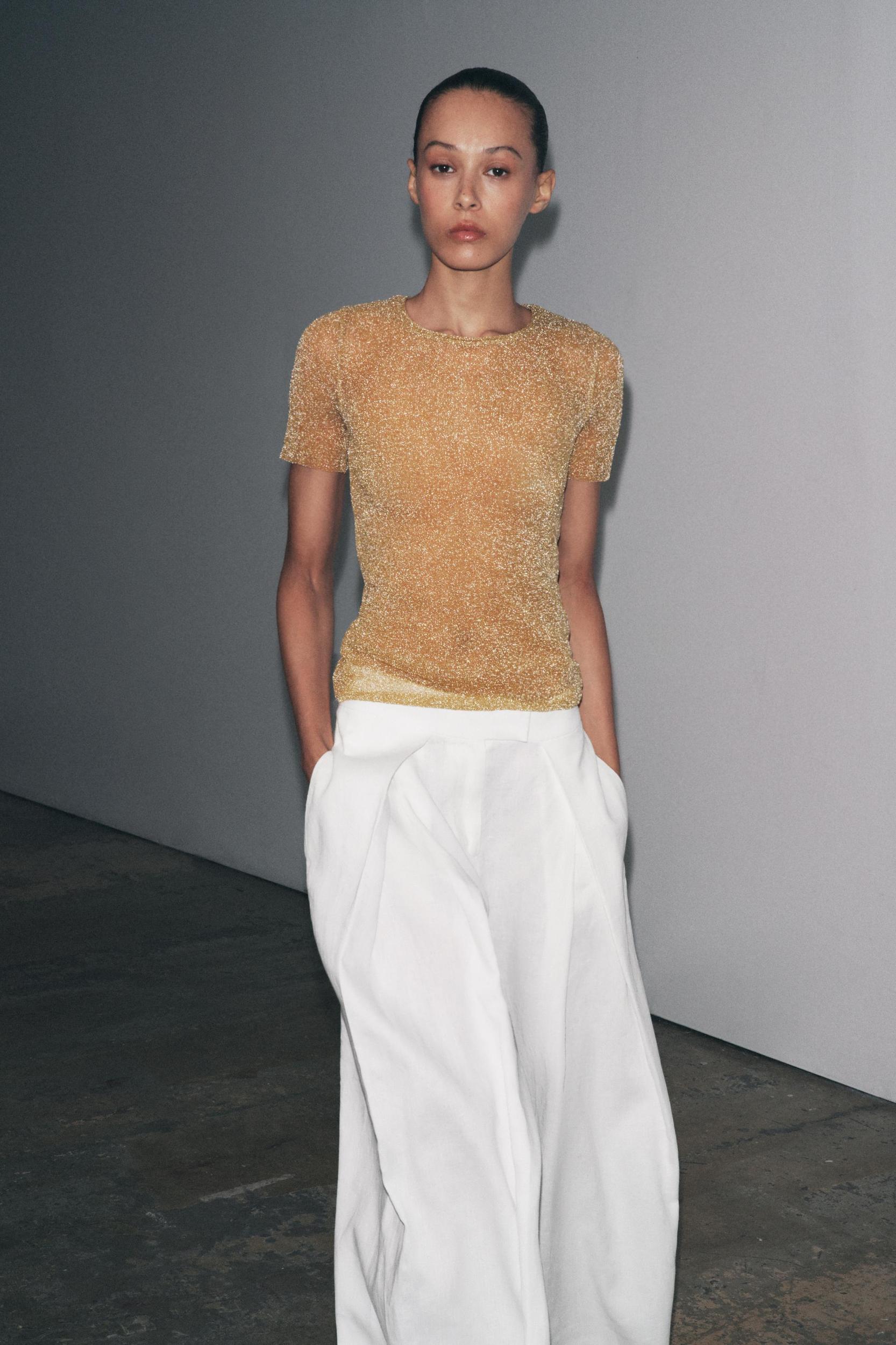 METALLIC SHORT SLEEVE T-SHIRT Product Image