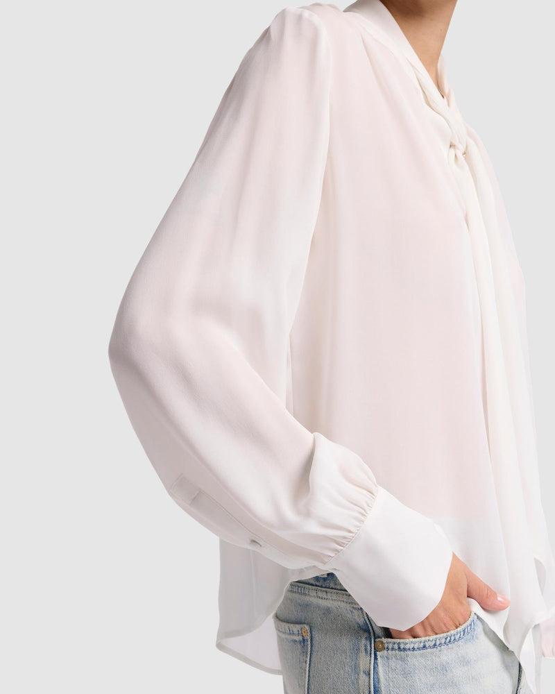 Silk Bow Shirt Product Image