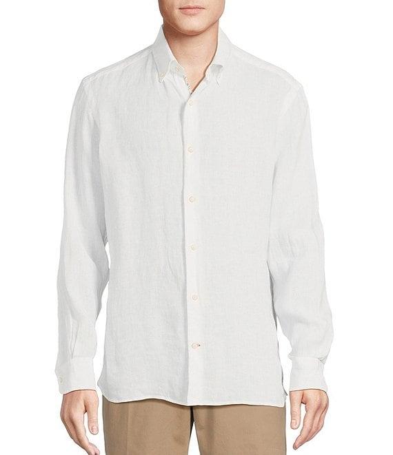 Cremieux Blue Label Cape Town Collection Solid Long Sleeve Woven Linen Shirt Product Image