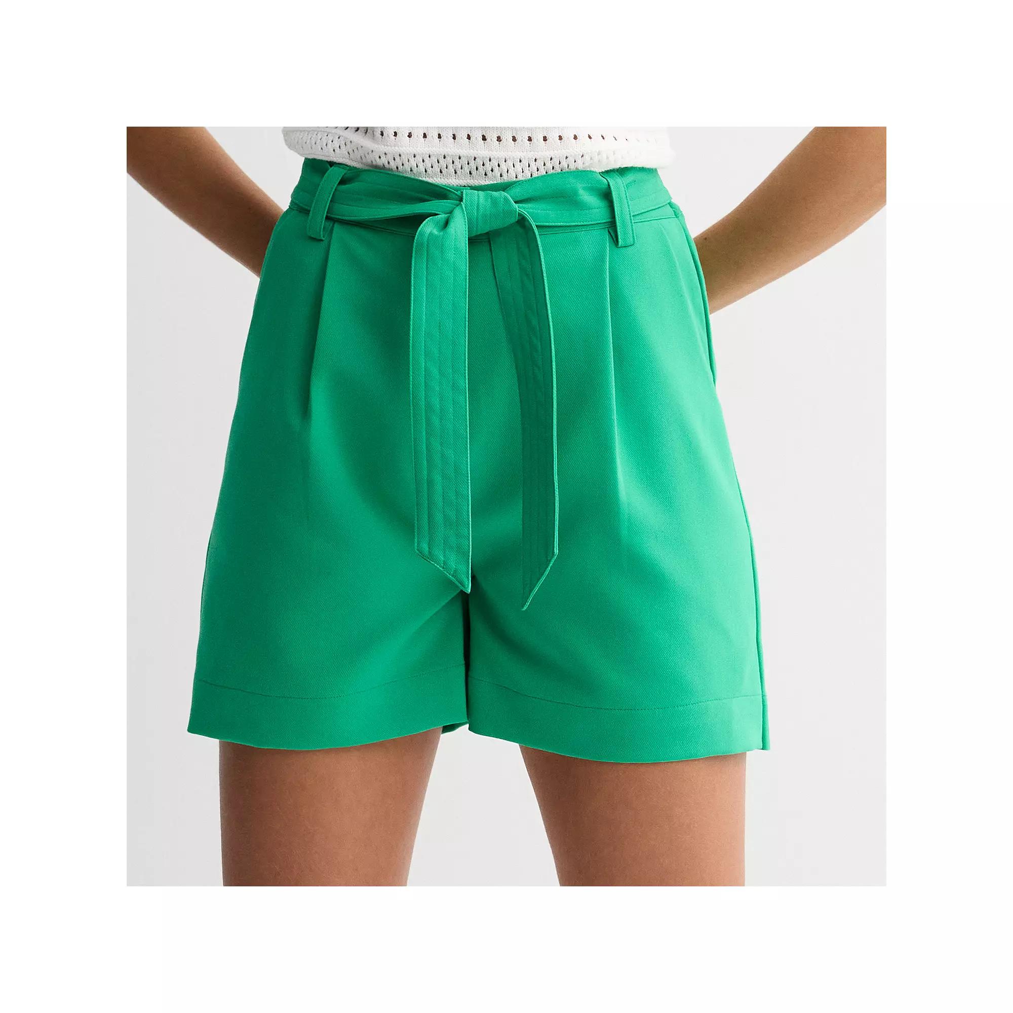Women's Draper James Twill Belted Shorts, Size: Medium, Green Product Image
