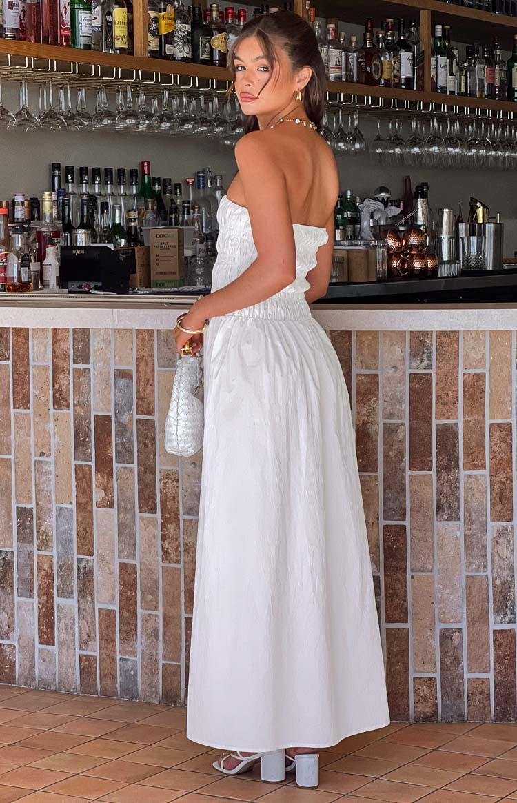 Benetti White Strapless Maxi Dress Product Image