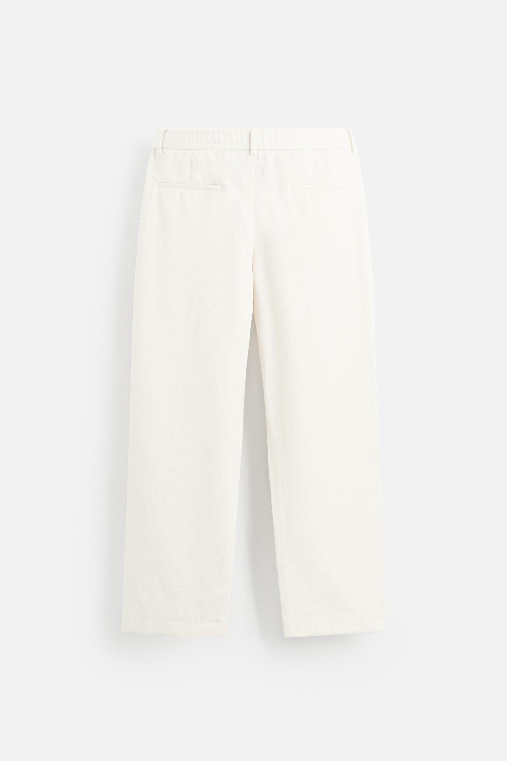 TEXTURED REGULAR FIT PANTS Product Image