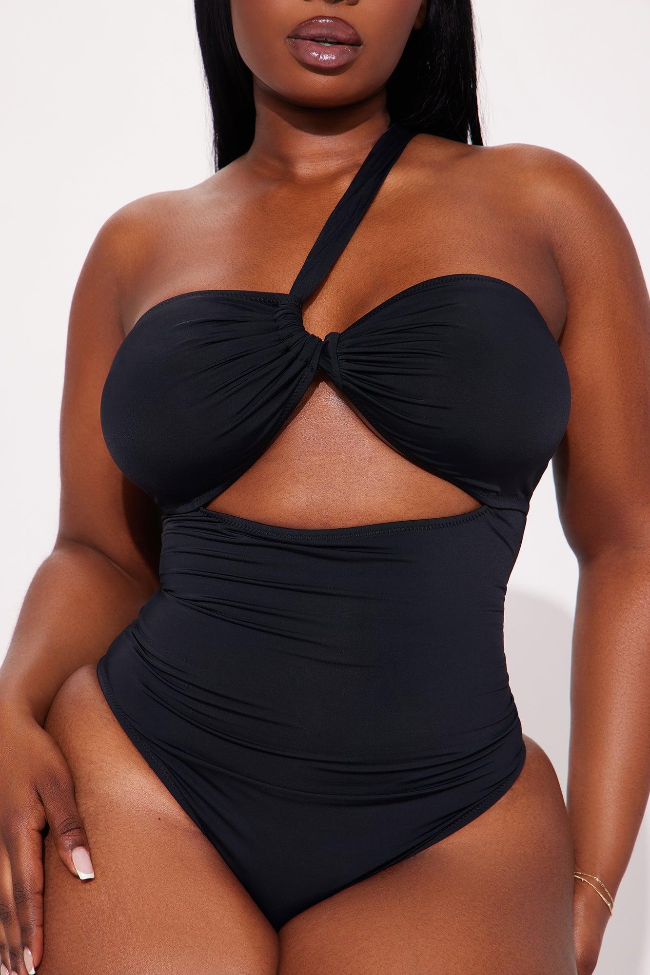 Ready For The Summer Cutout 1 Piece Swimsuit - Black Product Image