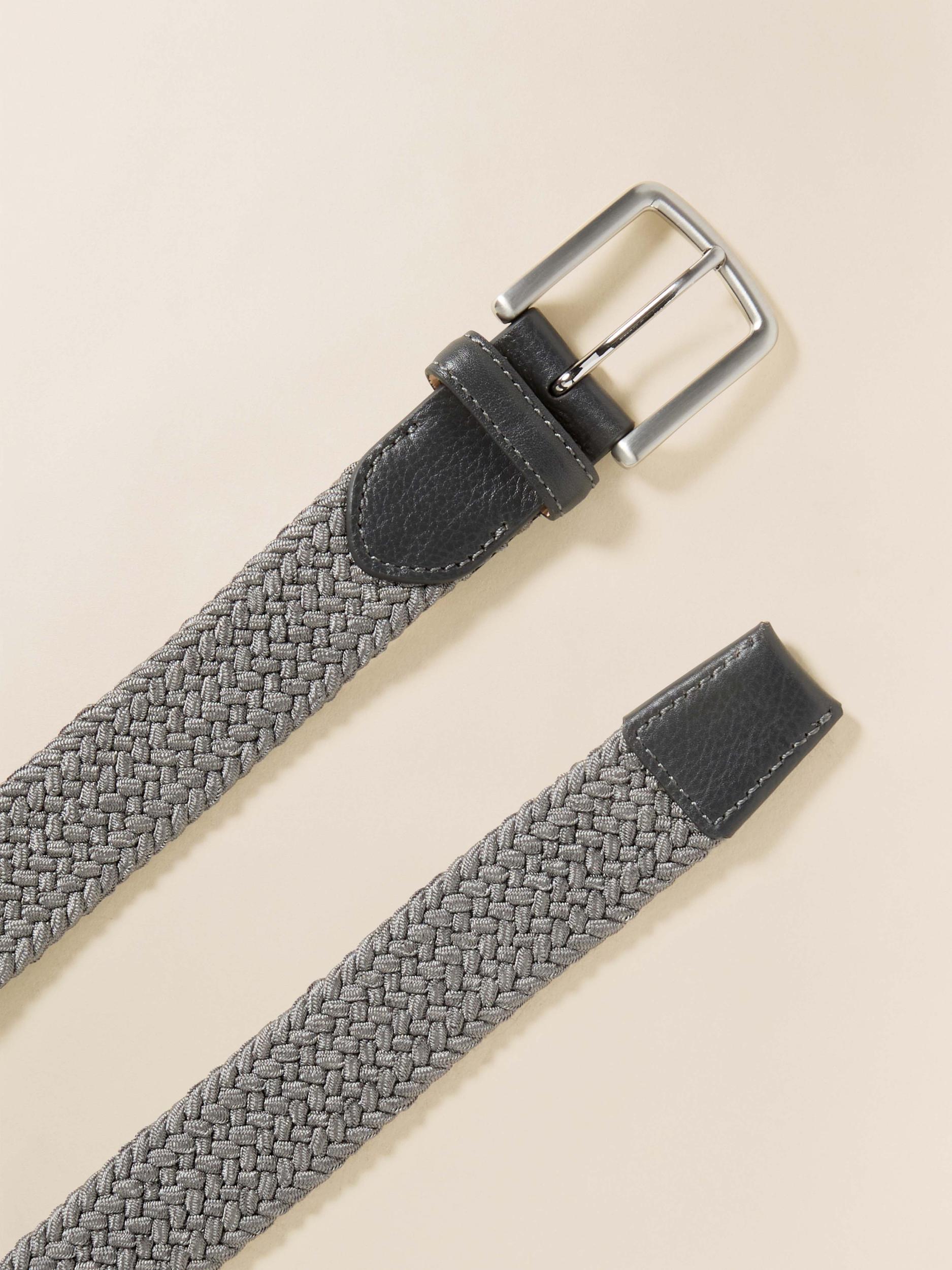 Men's Stretch Woven Belt - Grey Male Product Image