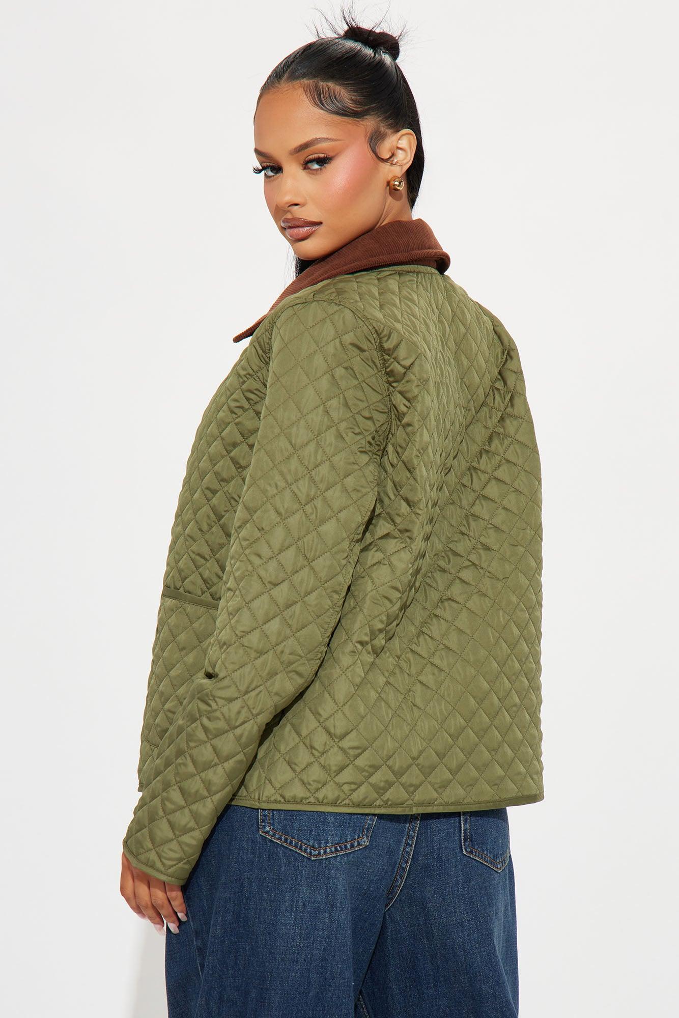Lissette Quilted Jacket - Olive Product Image
