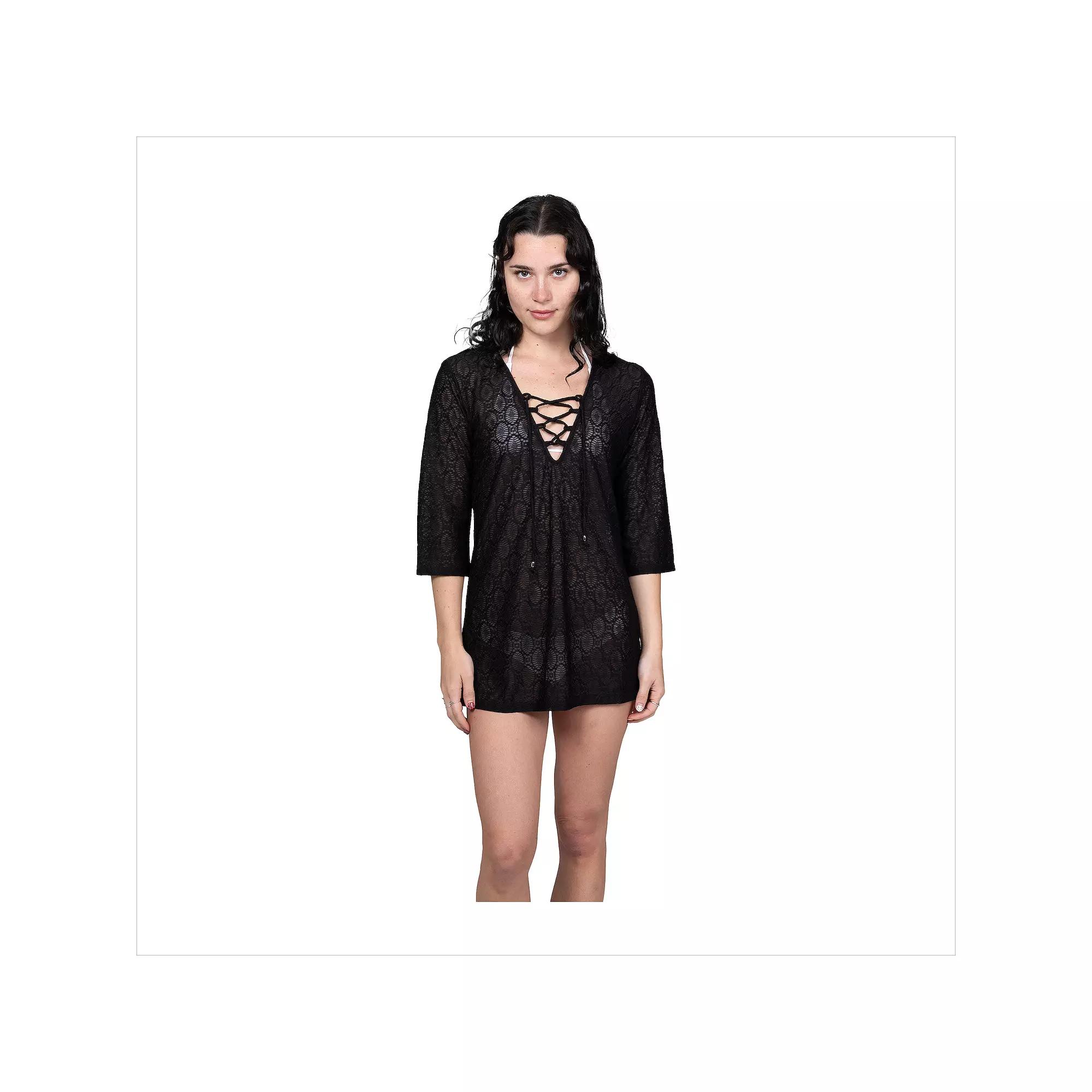 Women's Portocruz Lace Up Tunic Swim Cover Up,  Product Image