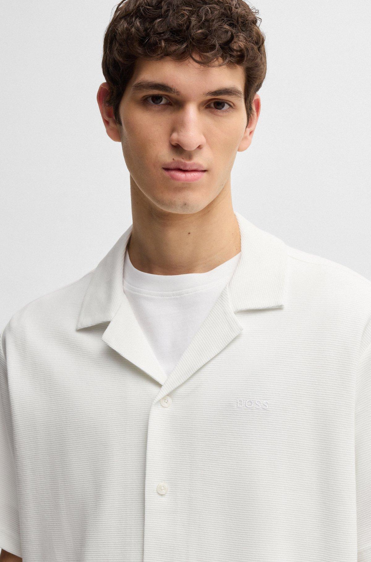 Relaxed-fit shirt in waffle cotton Product Image