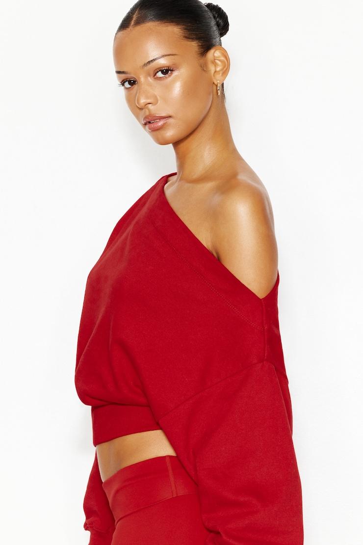 SoftTerry™ Rib Off Shoulder Sweater Product Image