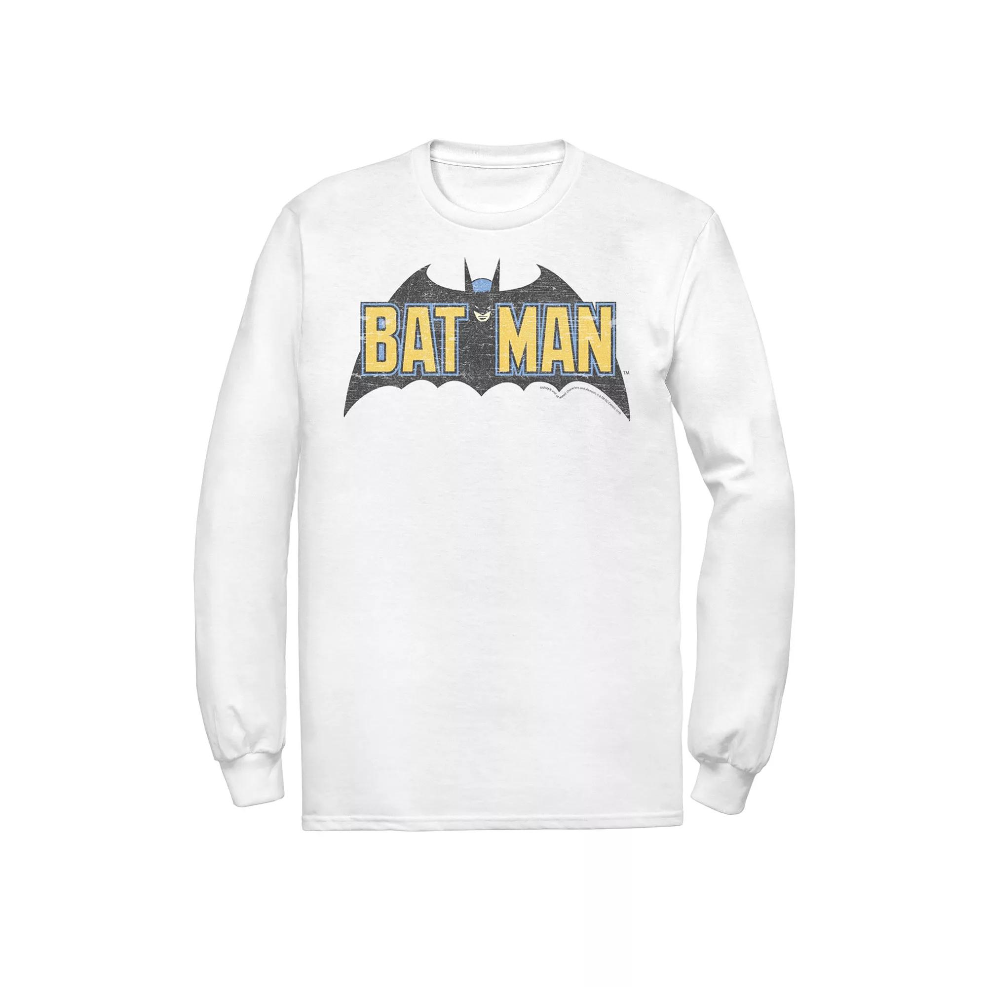 Men's DC Comics Batman Distressed Vintage Text Logo Tee,  Product Image