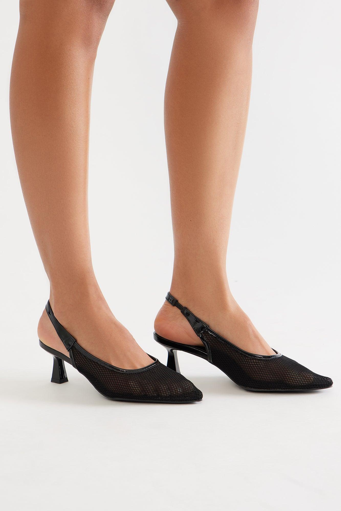 Rocky Kitten Heel Pumps - Black Product Image