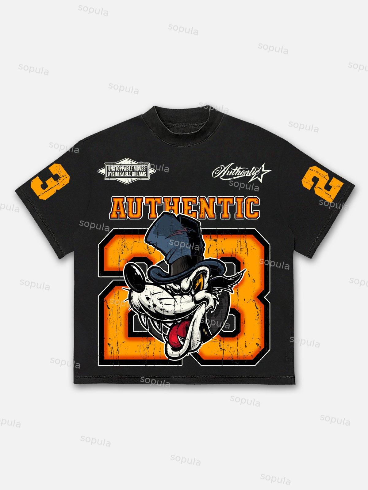 Streetwear No. 23 Y2k Hip Hop Gothic Cotton T-shirt Product Image