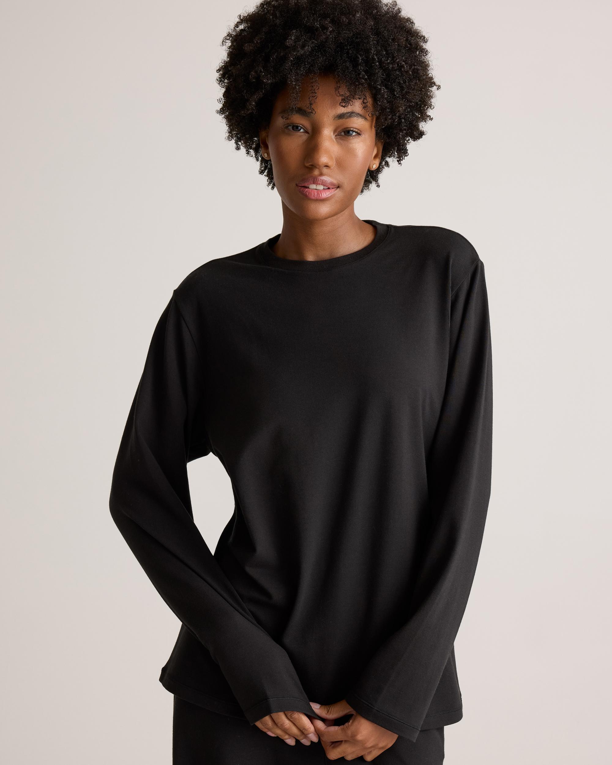 Quince | Women's Dream Lounge Oversized Long Sleeve Pajama Set Cotton Product Image