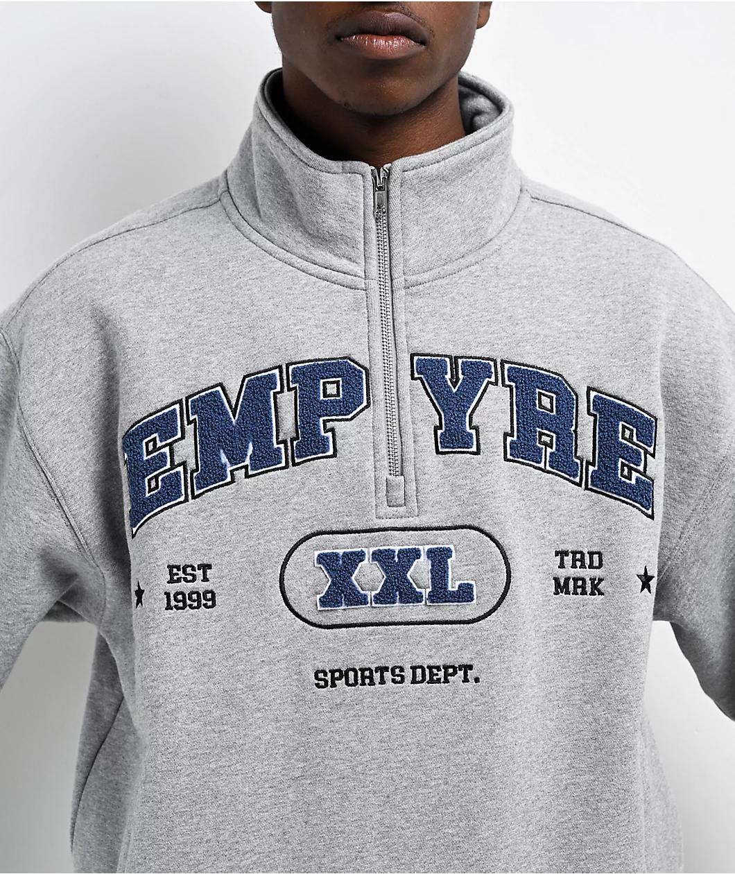 Empyre Grad Quarter Zip Grey Sweatshirt Product Image