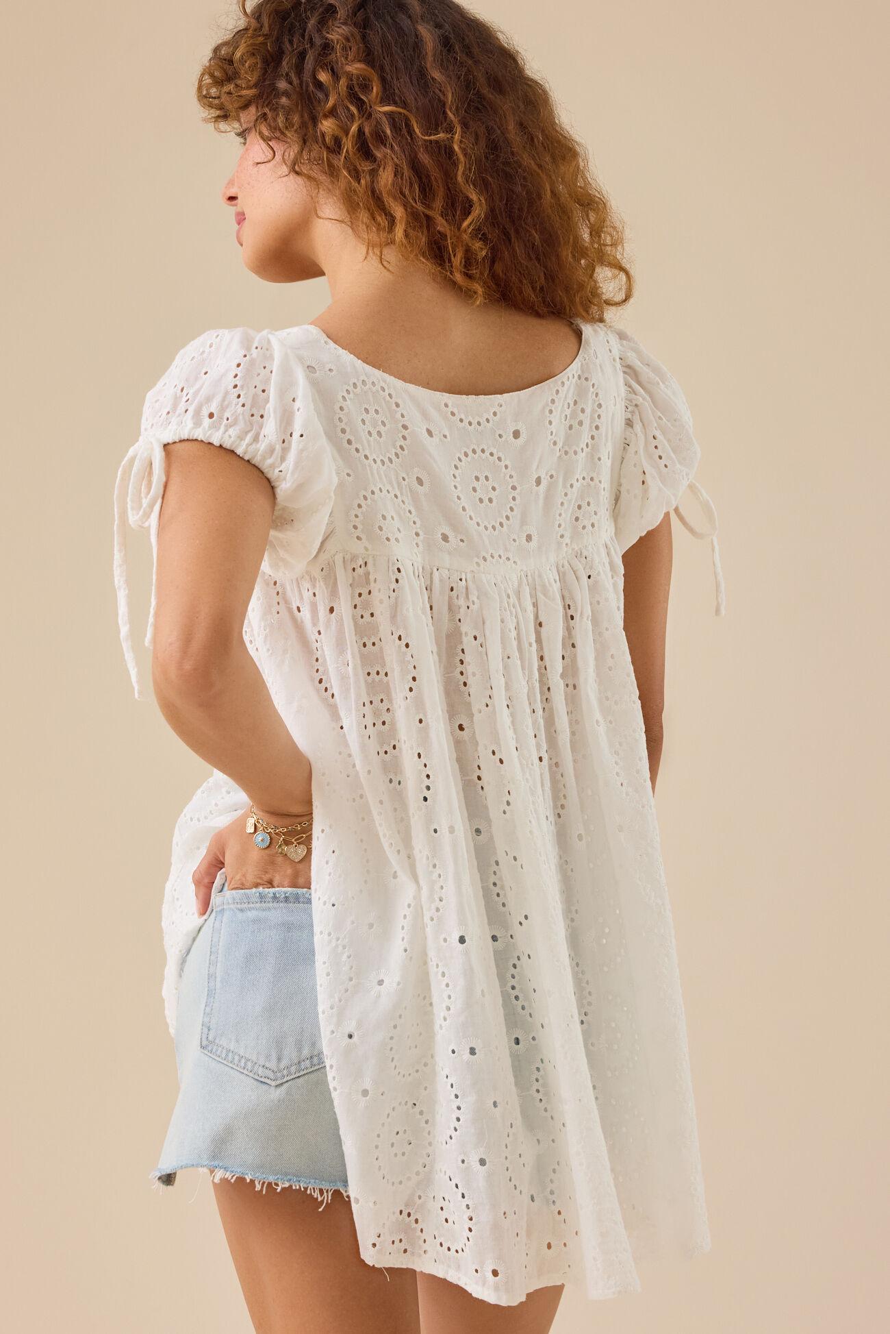Keily Eyelet Babydoll Top Product Image