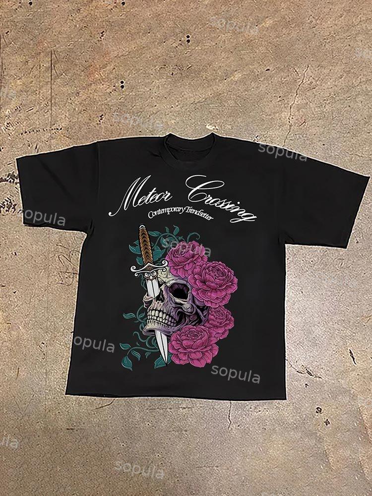 Sopula Love Kills True Love Print Cotton T-Shirt Product Image