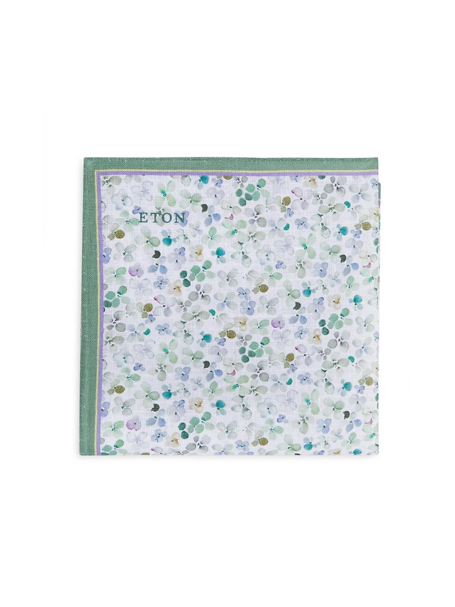 Mens Floral Linen Pocket Square Product Image