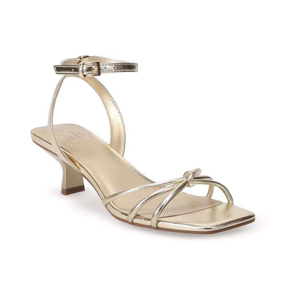 Apt. 9® Kitten Heel Knot Women's Heels, Size: 7.5, Gold Product Image