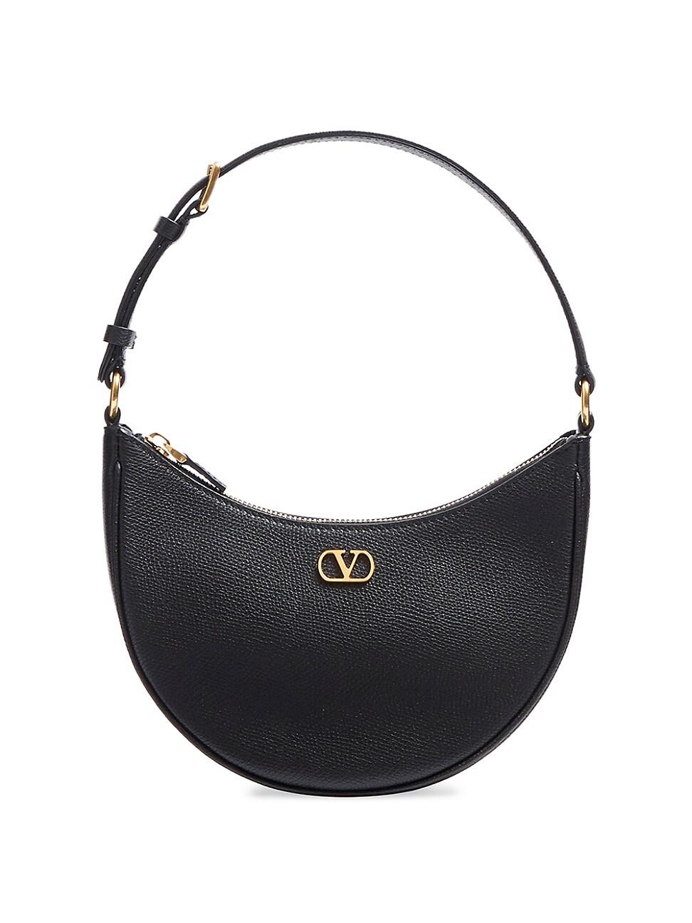 Womens VLogo Signature Mini Hobo Bag in Grainy Calfskin Product Image