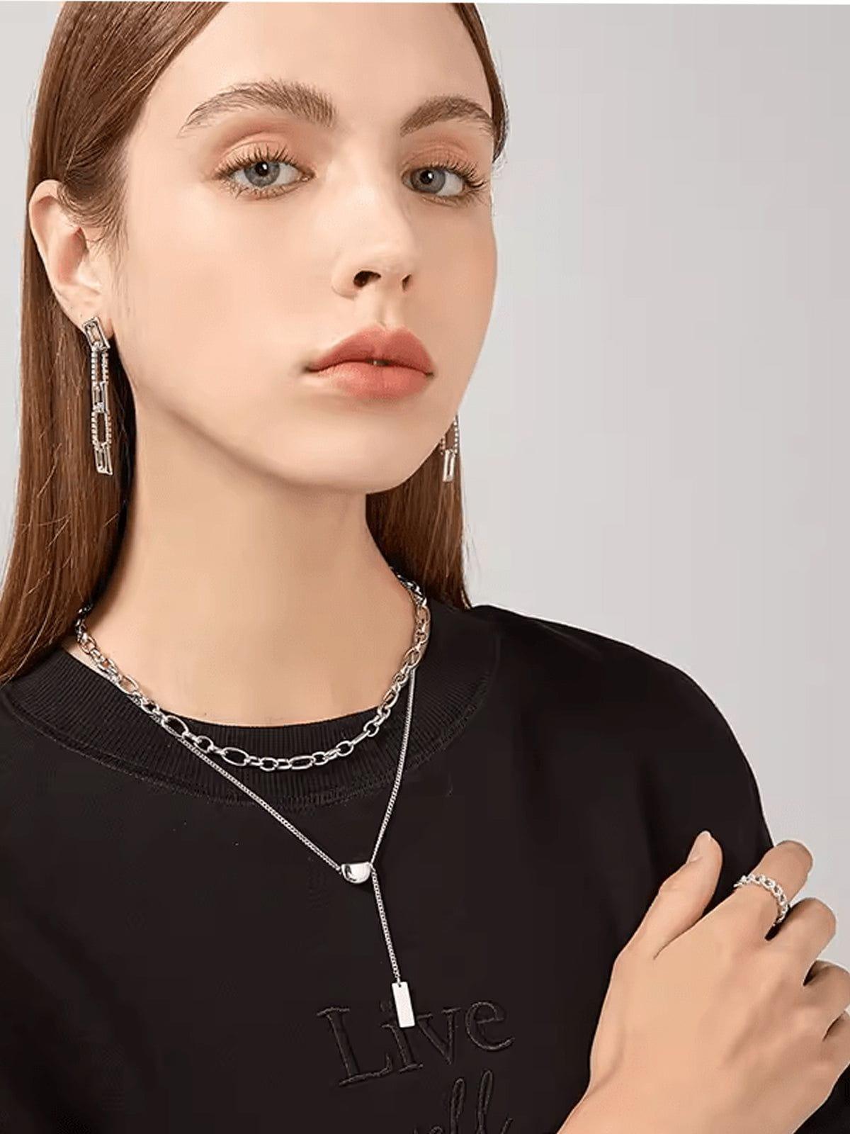 Aelfric Eden Hip Hop Layerd Necklace Female Product Image