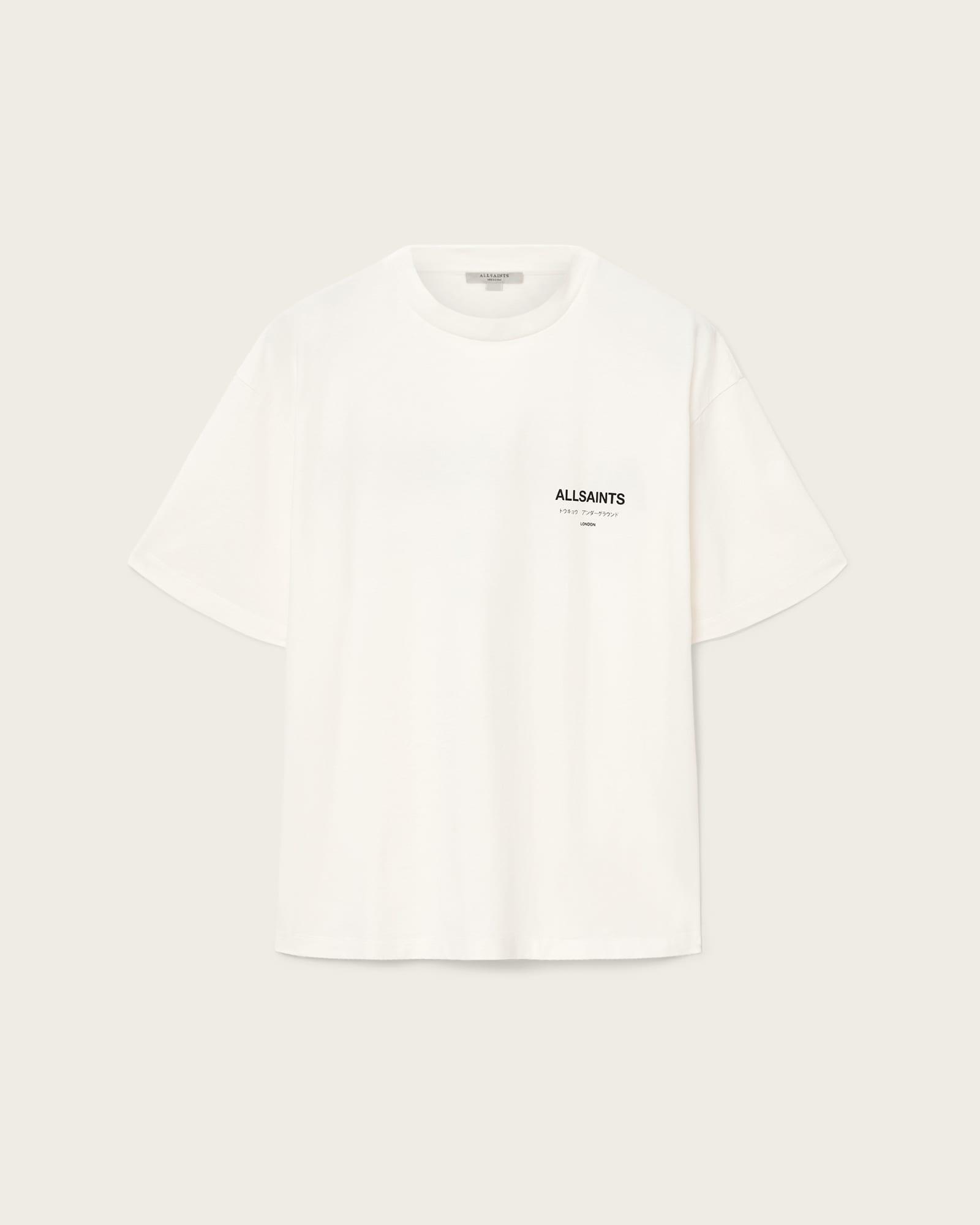 Underground Etta Oversized T-Shirt ASHEN WHITE | ALLSAINTS US Product Image