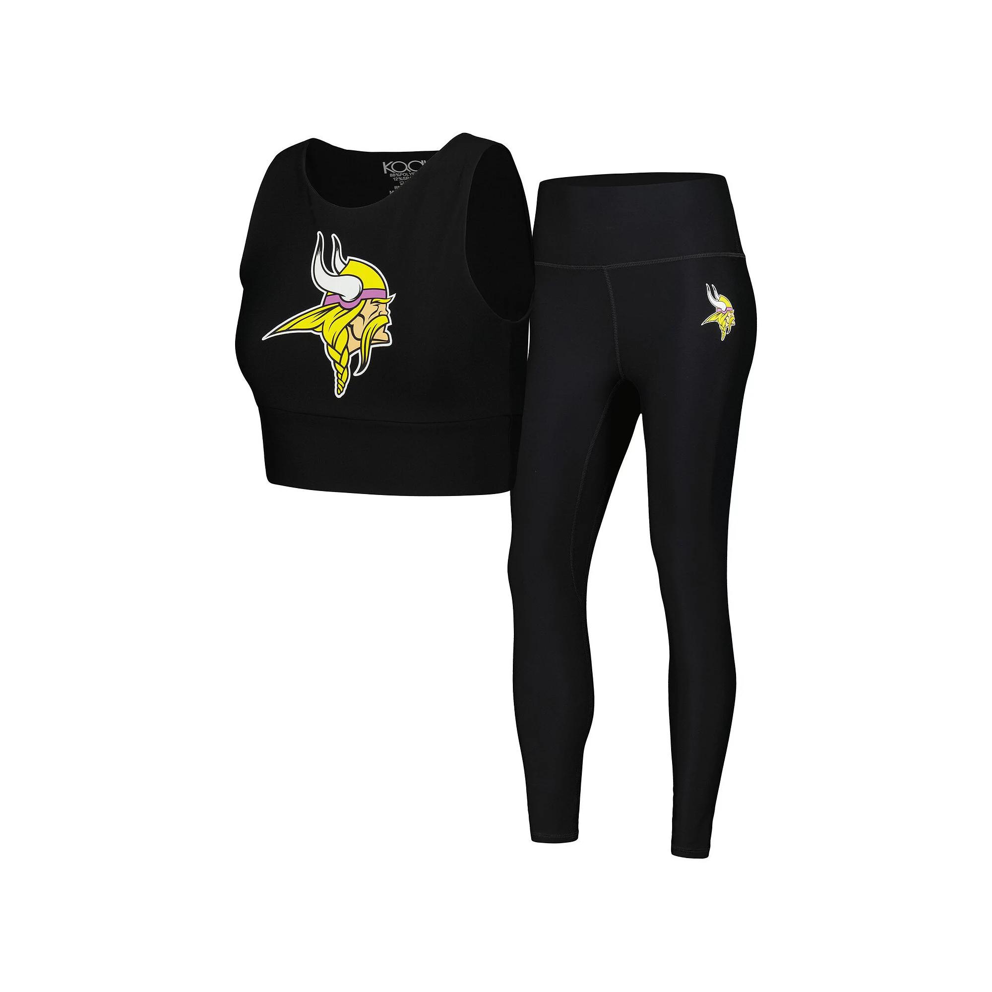 Womens Minnesota Vikings Leggings & Midi Bra Set Product Image