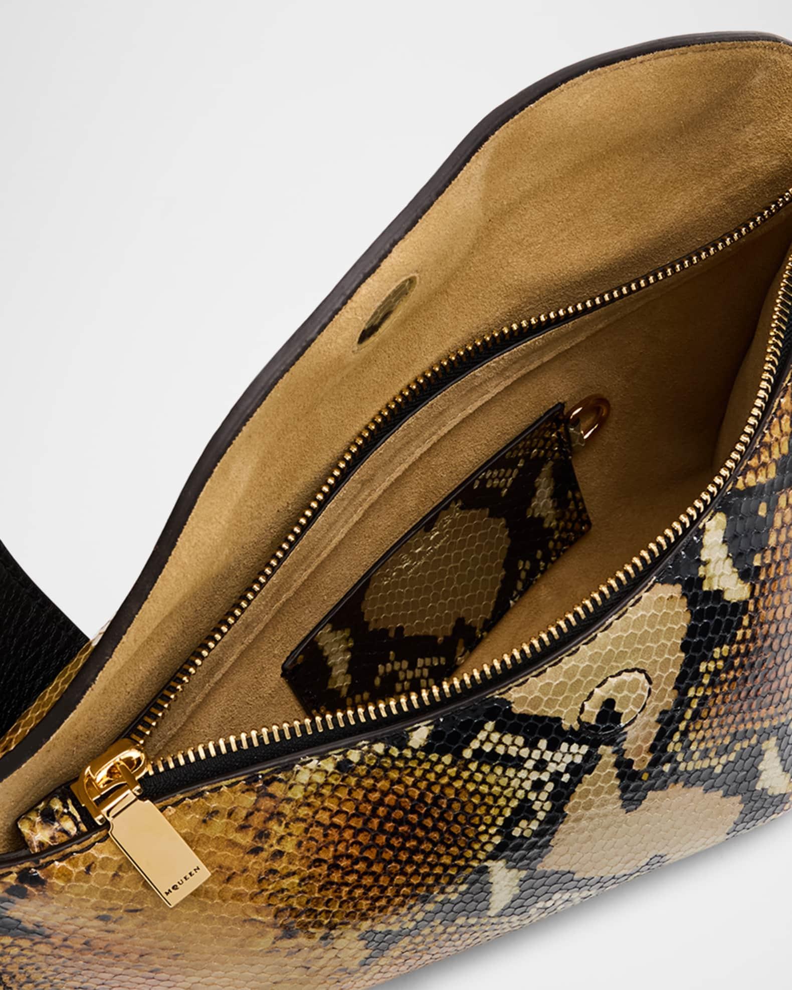 Python-Embossed T-Bar Sling Shoulder Bag Product Image