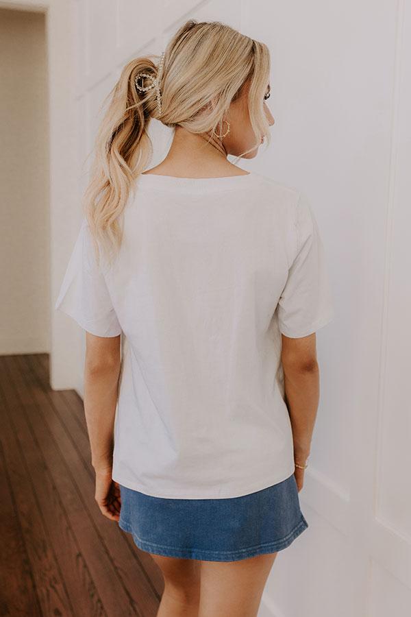 Casual Cues Tee in White Product Image