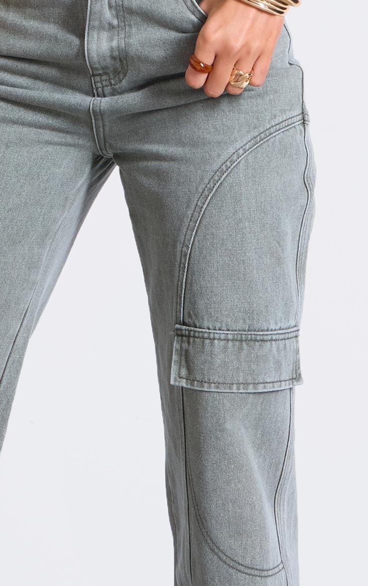 Vintage Seam Detail Straight Leg Jeans Product Image