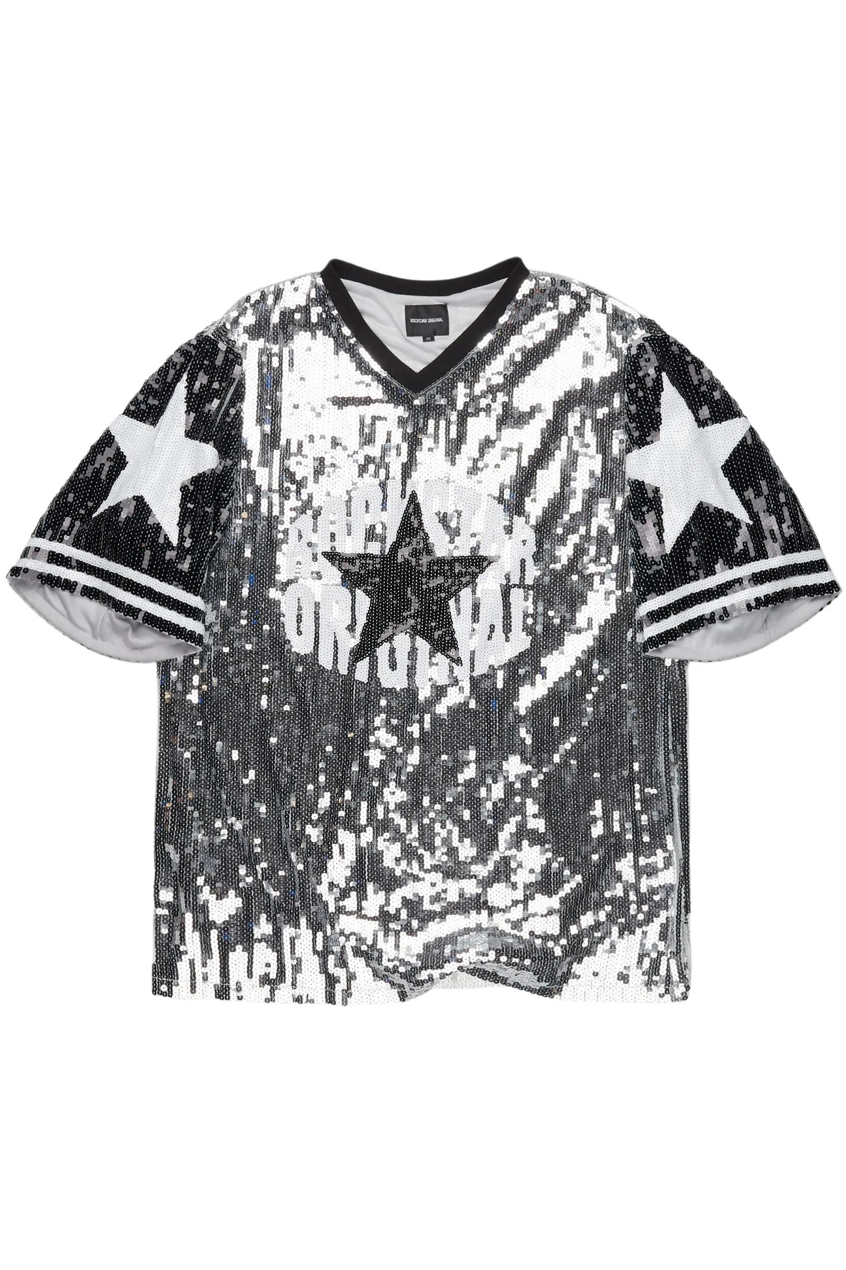 Half Time Silver Sequin Mini Dress Female Product Image