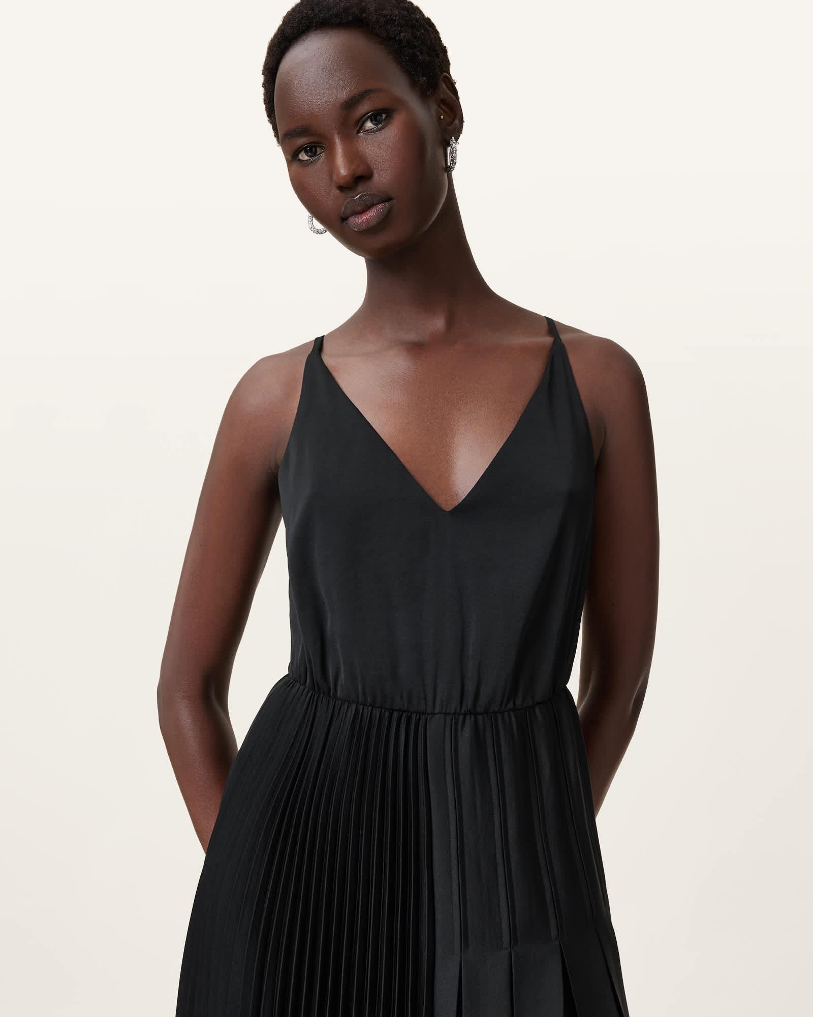 Jax 2-in-1 Maxi Dress Black | ALLSAINTS US Product Image