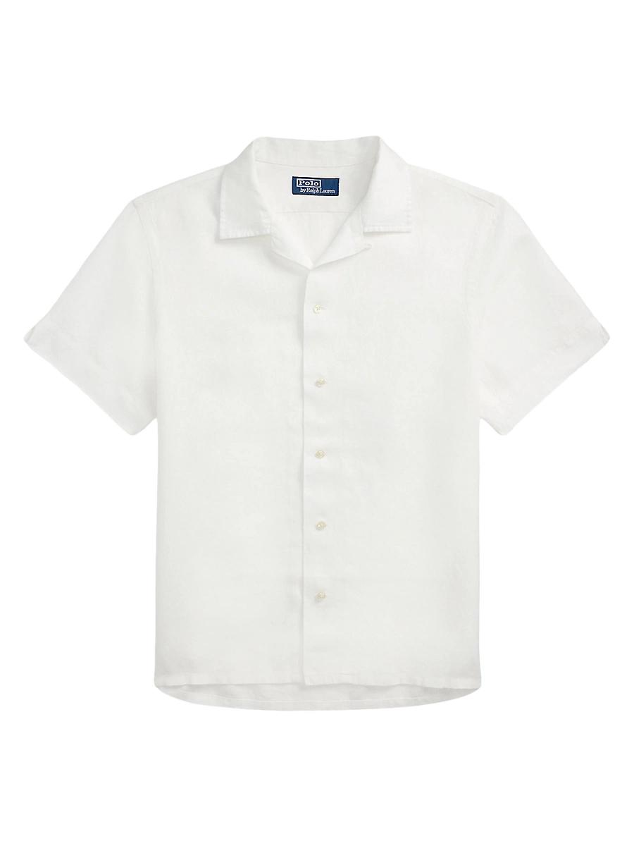 Mens Classic-Fit Slub Linen Camp Shirt Product Image