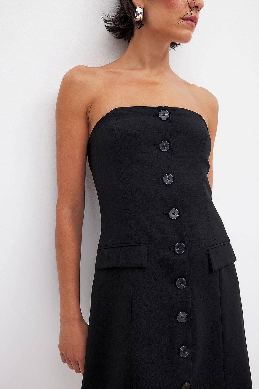 Button Front Tailored Mini Dress Product Image