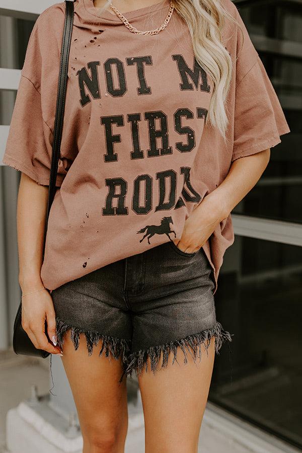 Not My First Rodeo Distressed Oversized Tee Product Image
