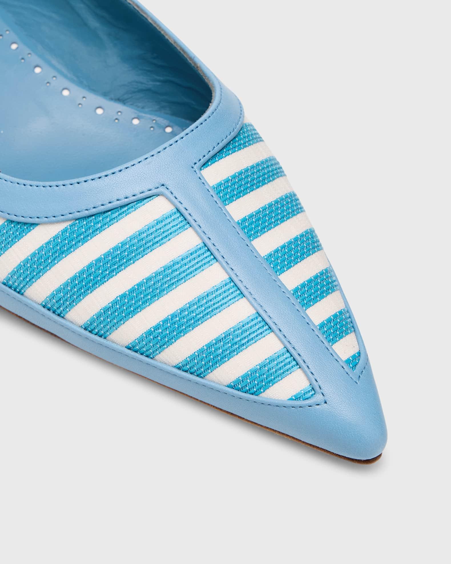 Bicolor Stripe Ballerina Flats Product Image