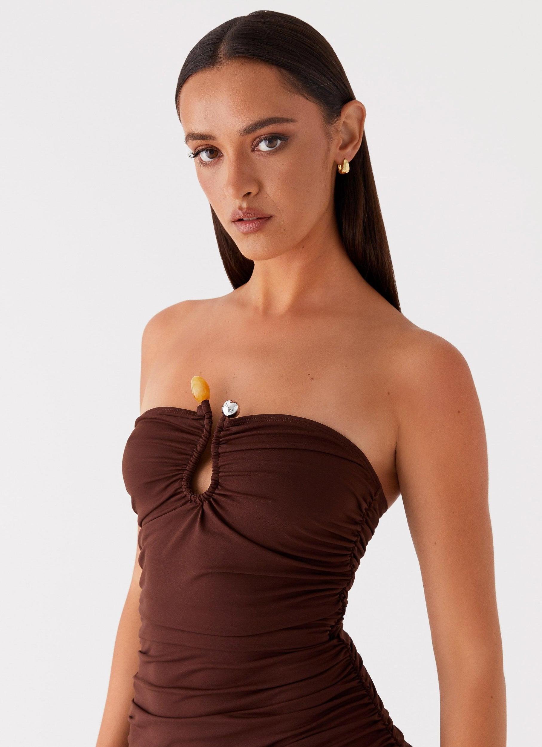 Rudy Maxi Dress - Brown Product Image