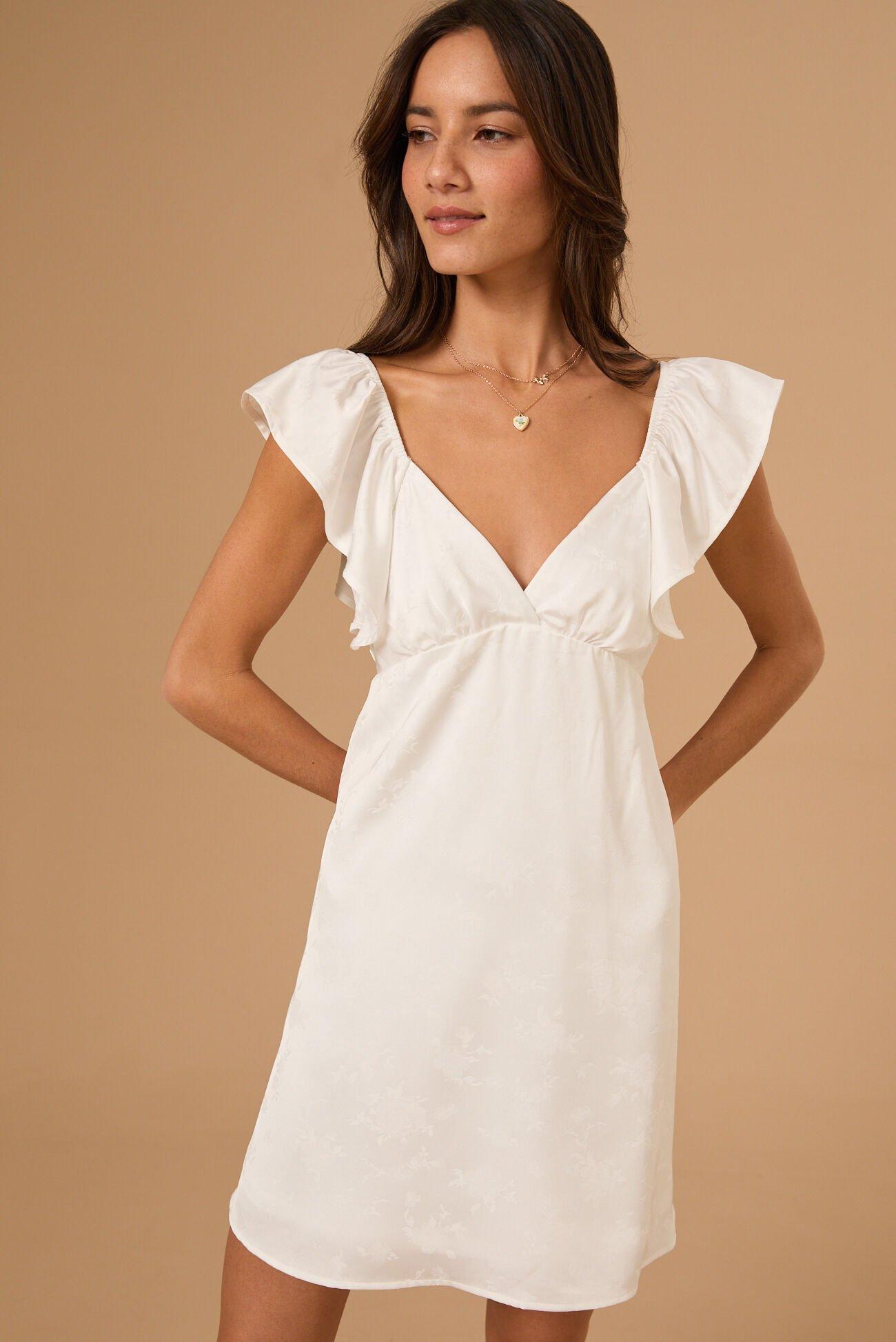 Leanne Satin Mini Dress Product Image