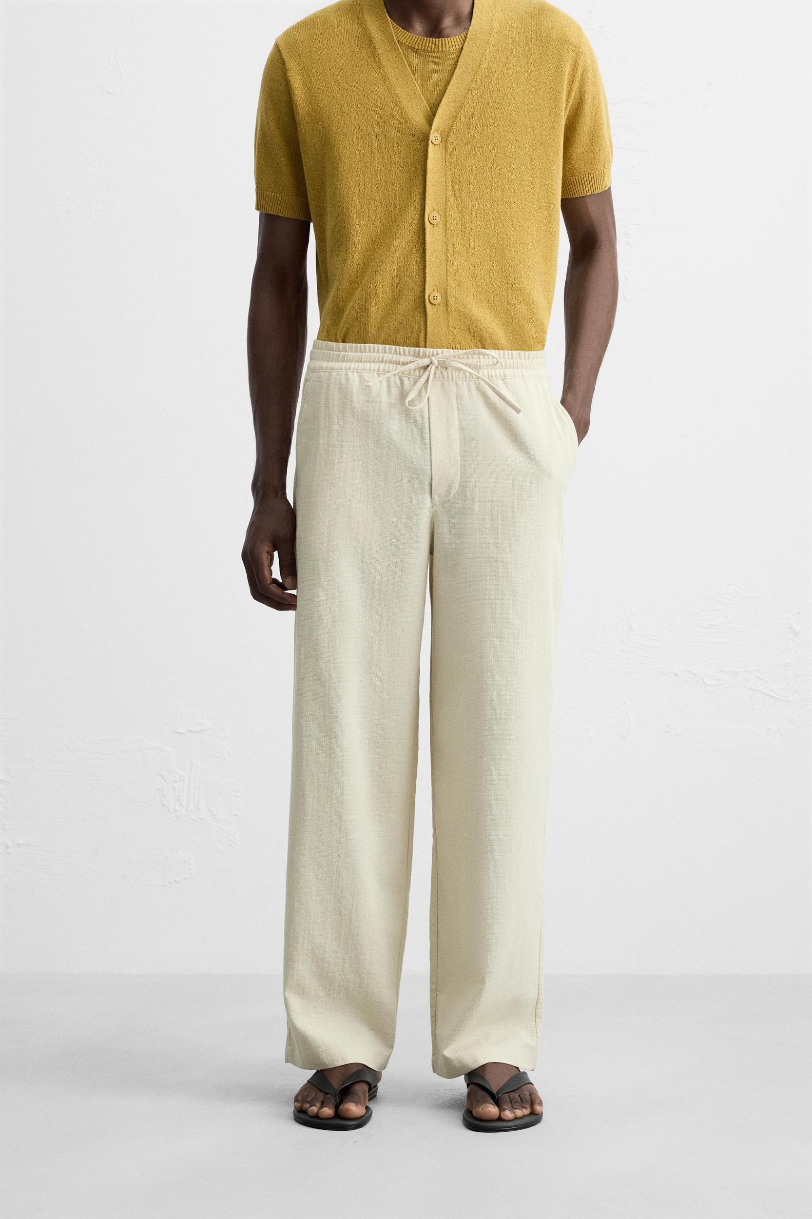 TEXTURED JACQUARD PANTS Product Image