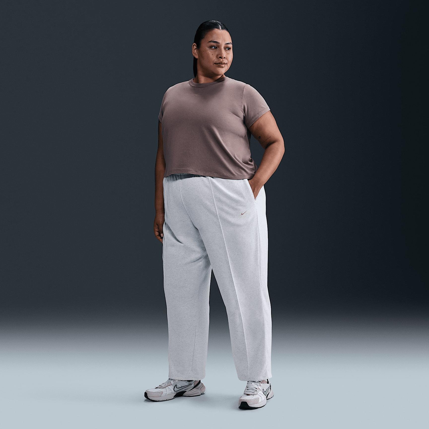 Women's Nike Sportswear Chill Terry Mid-Rise French Terry Open-Hem Sweatpants (Plus Size) Product Image