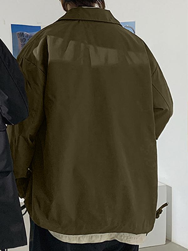 Men's Vintage Flap Pocket Tie Up Cargo Jacket Product Image