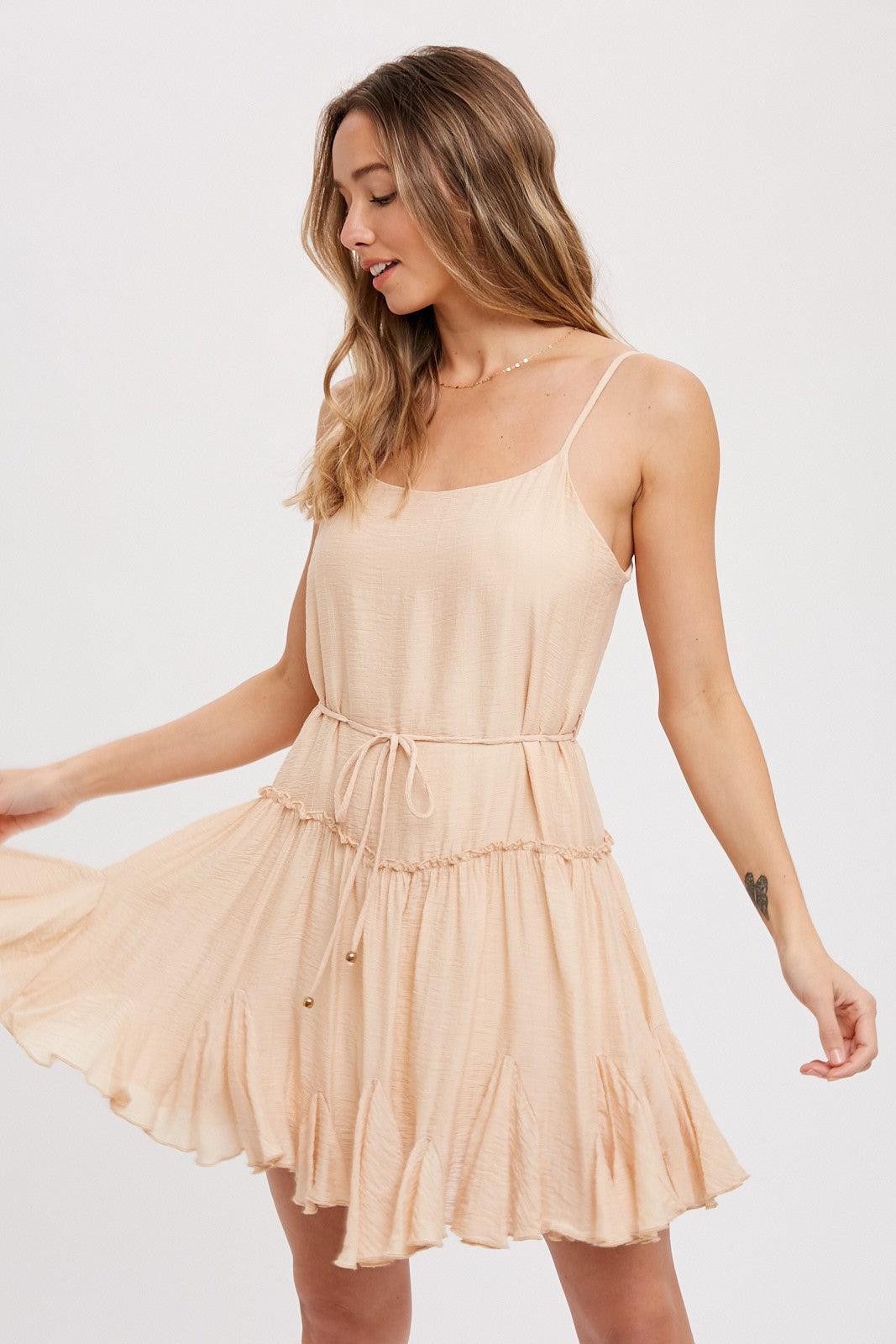 Swing Dress Scoop Neck Adjustable Straps Product Image